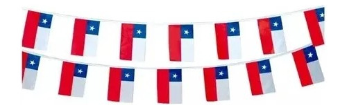 Imagen 1 de 3 de Banderas Chilenas Guirnaldas Fiestas Patrias