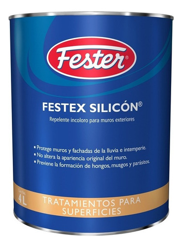 Sellador Repelente Agua Para Muros Festex Silicón4l 15200270 Color Incoloro