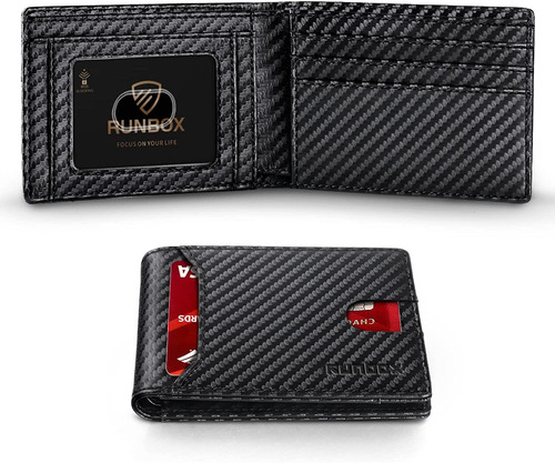 Billeteras Runbox Para Hombres Bloqueo Rfid Gran Capacidad