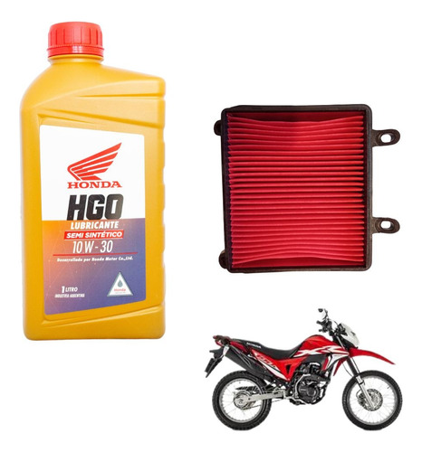 Kit Service Honda Xr190l Hgo 10w30 Semi Sintetico + Wega