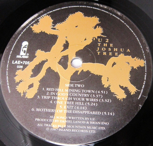 U2 - The Joshua Tree Gatefold Insert Lp