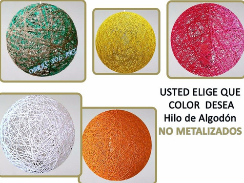 Lamparas De Hilo Artesanal, Esfera 90cm Obras Yol Art