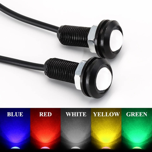 Luz Led Placa 18mm 12v 3w Ojo Aguila Tornillo Exploradora