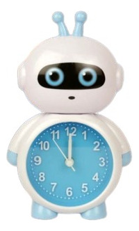 Reloj Con Alarma Despertador Y Lapicero Robot Infantil 
