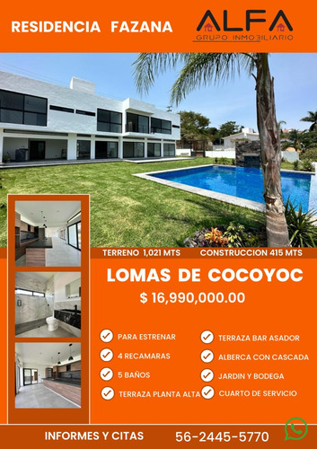 Estrene Moderna Residencia En Lomas De Cocoyoc