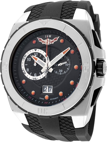 Reloj Cronógrafo Isw Swiss Silver Black 