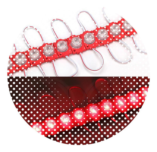 Modulo Led 3030 12v Ip68 1.5w Luz Posición Lupa Potente X 20 Luz Rojo