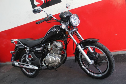 Imagem 2 de 11 de Haojue Chopper Road 150 2022 Preta Preto