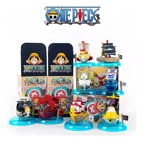 8 Figuras One Piece Barco Mini Thousand Sunny Y Going Merry
