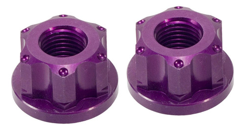 2 X M9 Tuercas De Eje De Cubo De Rueda De Bicicleta Violeta