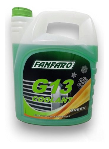 Refrigerante Fanfaro G13 50-50 Verde 5 Litros Marca Fanfaro