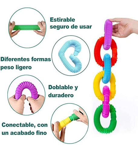 32 Mini Tubos Sensoriales, Juguete Inquieto Con Sensor Tubo