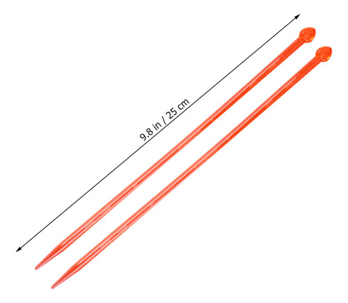Juego De Varillas De Tejer Acrílicas De 25 Cm Para Suéteres