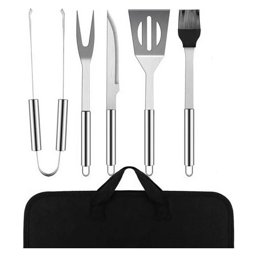 Set Asador Parrillero Con Estuche 5 Piezas