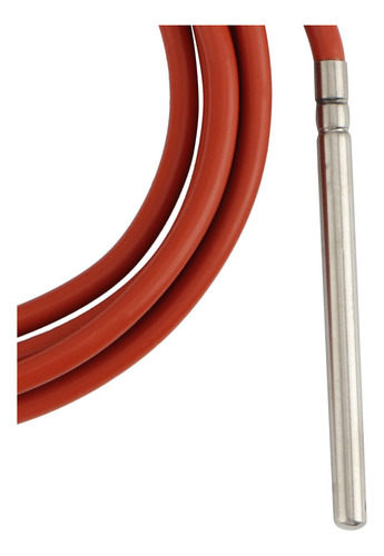 Sensor De Temperatura 3x Pt100 Rtd De Silicona, 6 Mm X 80 Mm