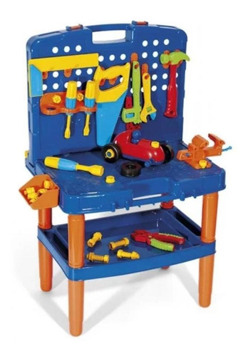 Imagem 1 de 5 de Bancada De Ferramentas Didática Brinquedo Infantil 45 Peças