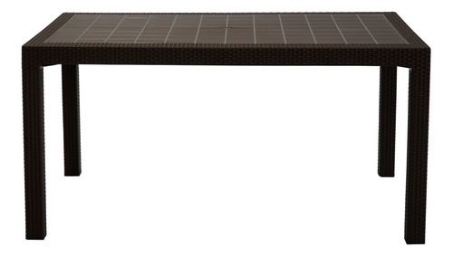 Mesa Rattan Plastico Tapa De Pvc Reforzada Interior / Exter