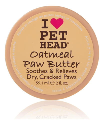 Mantequilla De Avena Natural Paw Butter De Pet Head, 2 Onza,