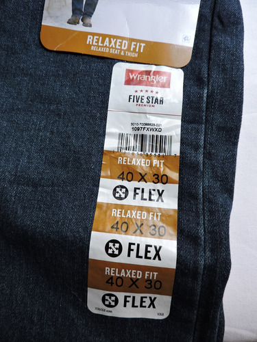 Jeans Wrangler Talla 40 X 30 Hombre Original Azul Nuevo
