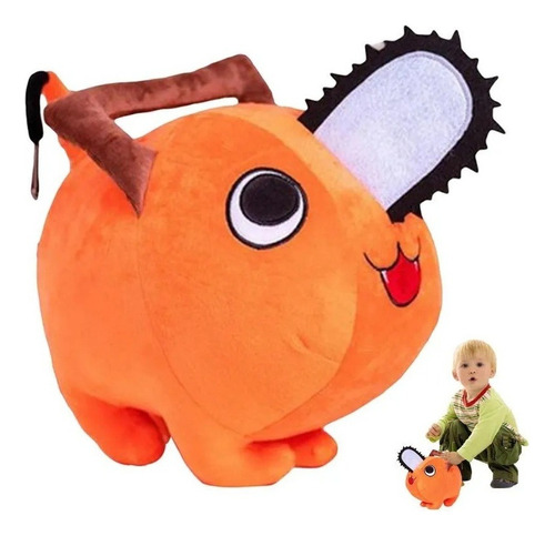 Pochita Man Plush Doll 40 Cm With Electric Saw