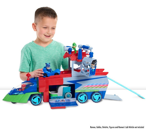 Carro Pj Masks Seeker 4 En 1 Héroes En Pijama Luces Y Sonido