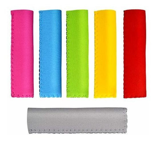 6 Piezas, Varios Colores, Fundas Para Paletas Heladas, Bolsa