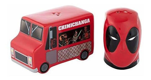 Vandor Marvel Deadpool & Food Truck Juego De Sal Y Pimienta 