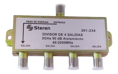 Divisor De Señal Coaxial De 4 Salidas 75 Ohms 2 Ghz 201-234