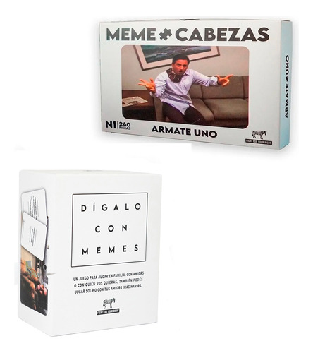 Kit Juegos De Mesa Dígalo Con Memes + Meme Cabezas Casafight