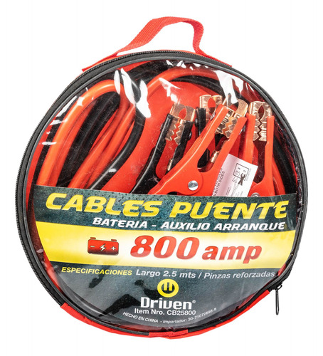 Juego De Cables Arranque 800 Amperes Con Bolso Driven