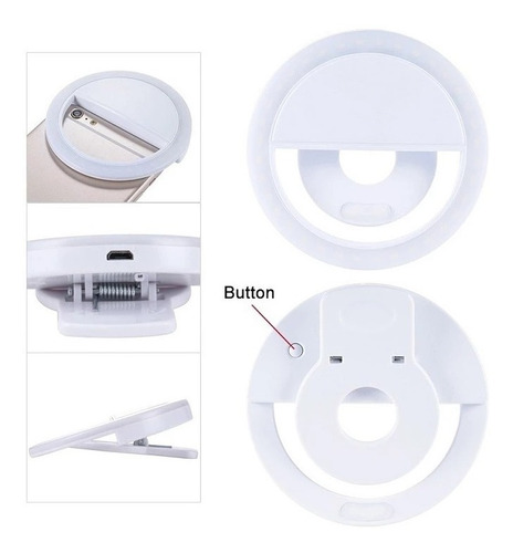 Selfie Anillo Aro Luz Led Celular 3 Modos Iluminación Usb