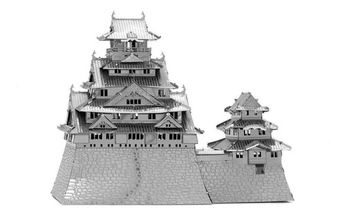 Castillo De Osaka Rompecabezas Metálico 3d 