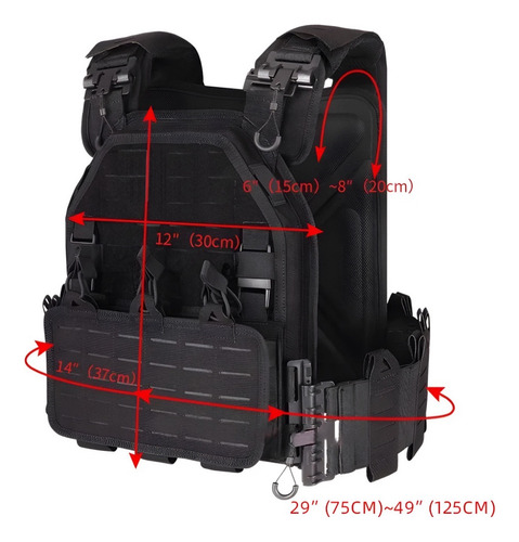 Chaleco Antibalas Con Placas Nivel 4 Soporta 7.62 5.56 Fusil