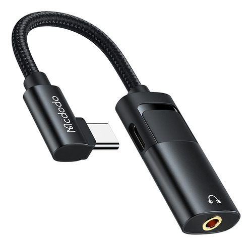 Cable Adaptador Mcdodo Usb-c 12cm / Jack 3.5 / Usb-c Pd 60w