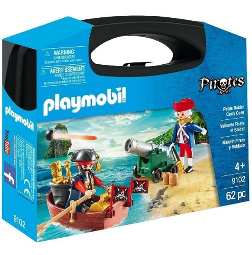 Playmobil 9102 Valija Pirata Y Soldado Bote Cañon Mundomania