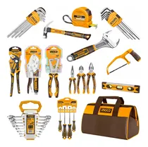 Comprar Caja De Herramienta Bolso Maletin Valija 13 Pulgadas Ingco Con Juego De Herramientas Completo Cinta Llaves Destornilladores Pinzas Martillo Nivel Sierra Ideal Mecánica Hogar Taller Profesional