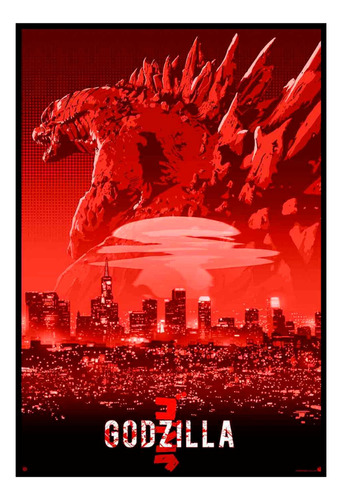 Cuadro Poster Premium 33x48cm Godzilla Anime Japon