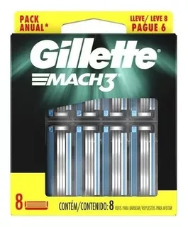 Carga Gillette Mach3 Regular 8 Unidades