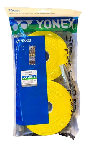 Overgrips Yonex Super Grap Rollo 30 Piezas Amarillo