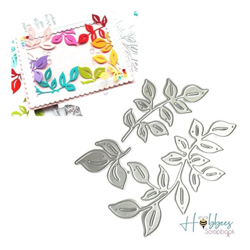 Suaje Troquel Cortar Papel Hojas Follaje Arbol Scrapbook