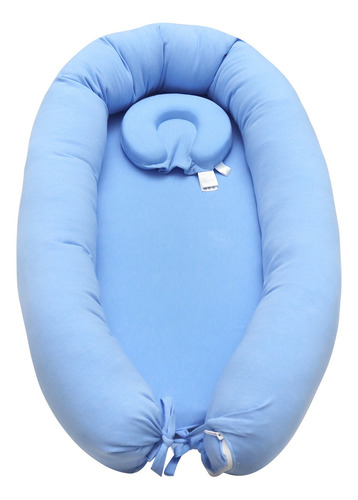 Cama Para Bebé Multiusos: Nido 3 En 1 Tela Algodón Cary Bebé Color Azul acero