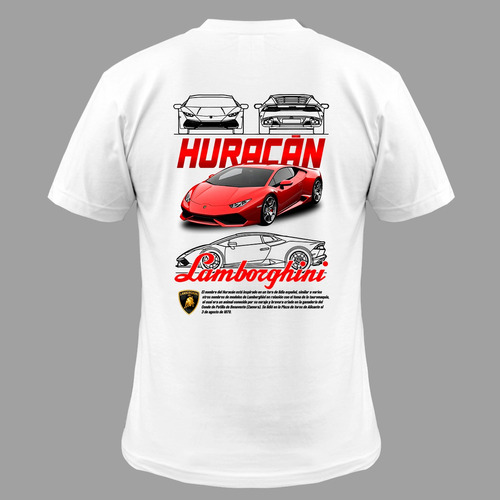 Playera Auto Lamborghini Huracán Historia Automóvildeportivo