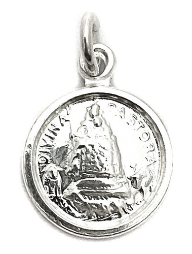 Colgante Medalla Divina Pastora 12mm Plata Fina 925