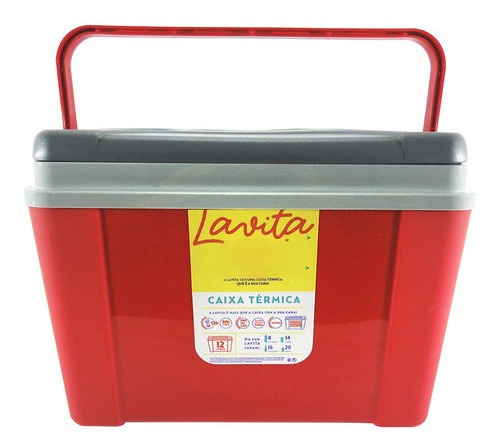 Imagem 1 de 4 de Caixa Térmica Cooler Praia Piscina 20 Latas Lavita 12 Litros