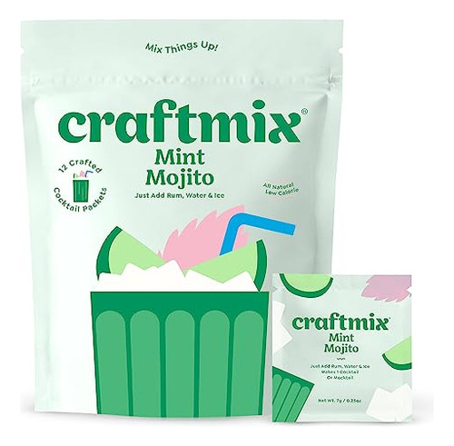 Mezcla Para Preparar Mojito De Menta, Para 12 Cócteles, Mezc
