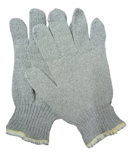 Guante Japonés Algodón De 70g Unitalla Color Gris 10 Pares