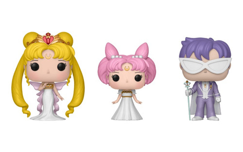 Funko Pop Sailor Moon 3 Pack Neo Queen, Small Lady, Endymion