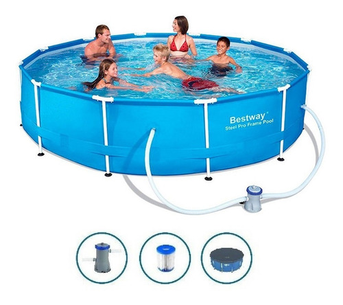Pileta Bestway Estructural 305x76 Bomba+cobertor+filtr