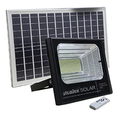 Reflector Led Solar Profesional 100w Soporte Atomlux 