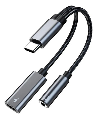 Adaptador Plug Usb-c Fone P2 P3 Celtab Dac 32 Bit Carregador